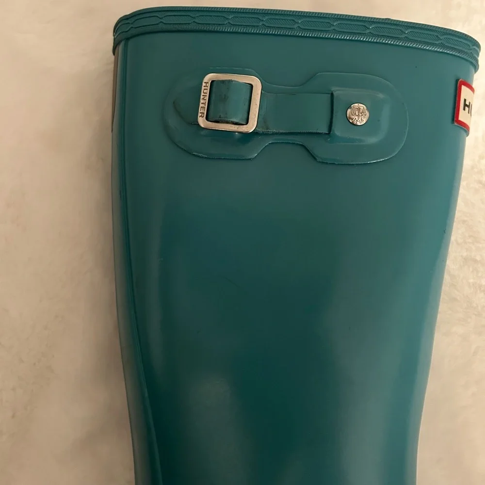 Hunter Original Gloss Rain Boot Bottle Blue us 2B /3G EU 33